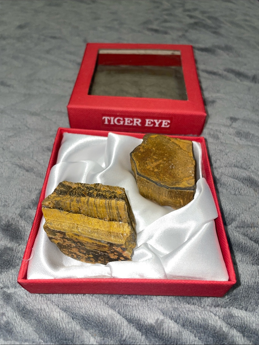 Tiger Eye Natural Stone Specimen - Brown and Gold